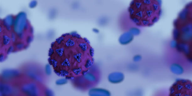 istock Novel Coronavirus (2019-nCoV). Virus Covid 19-NCP. Coronavirus nCoV denoted is single-stranded RNA virus. Background with realistic 3d viruses cells. Viral bacteria. vector illustration. 1272429083