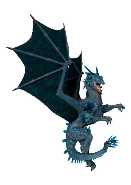 istock 3D illustration fantasy dragon on white 1272429550