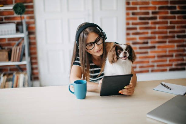 istock Young woman working at home 1272438565