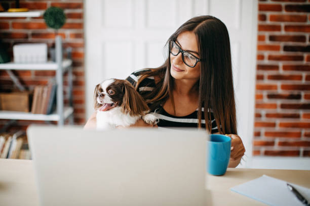 istock Young woman working at home 1272438613