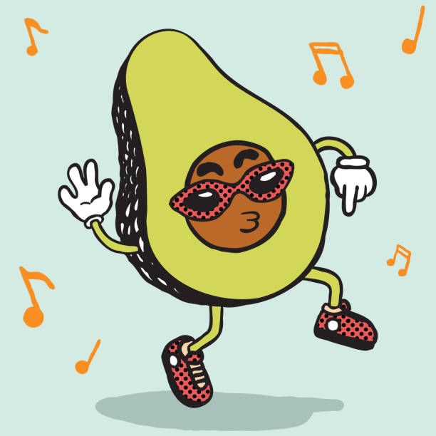 Avocado Dancing Sticker 16,800+ Avocados Cartoon Stock Illustrations, Royalty-Free Vector ...