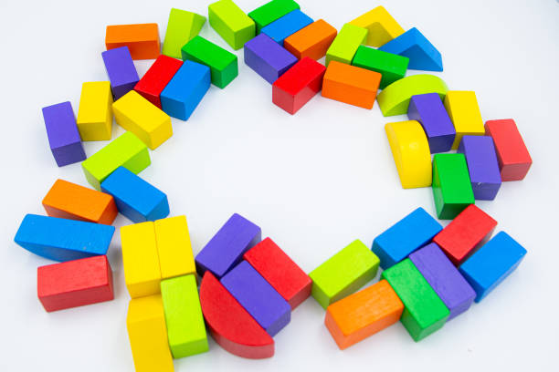 istock Untidy variety colorful blocks  with copy space 1272444626