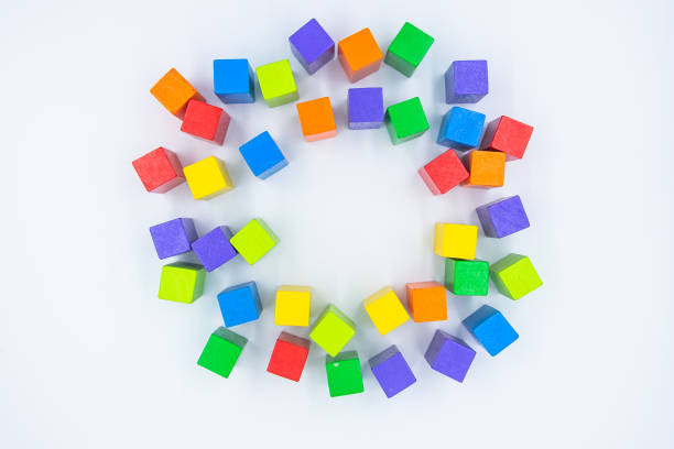 istock Untidy variety colorful blocks  with copy space 1272444652