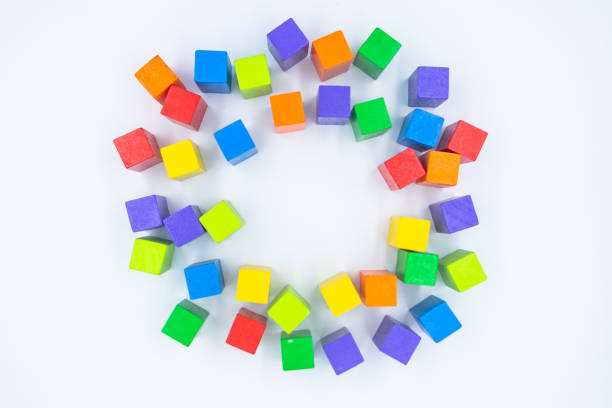 istock Untidy variety colorful blocks  with copy space 1272444662