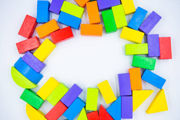istock Untidy variety colorful blocks  with copy space 1272444664