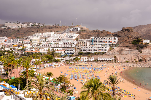 Spanish View Landscape in Puerto Rico Gran Canaria Tropical Volcanic Canary Islands Spain
