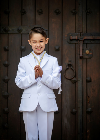 Cuban kid Holy communion day