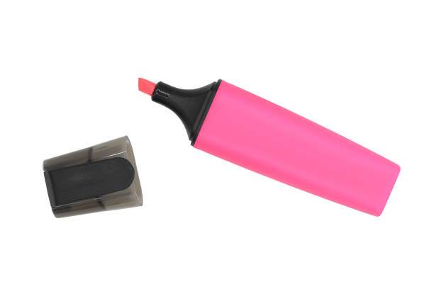 istock pink marker with the cap removed is isolated on a white background 1272453407