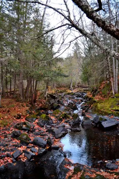 Photo of Kakabika Falls area on the Cisco Branch of the Ontonagon River