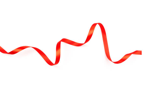 istock beautiful red satin ribbon with curls isolated on white background 1272454752