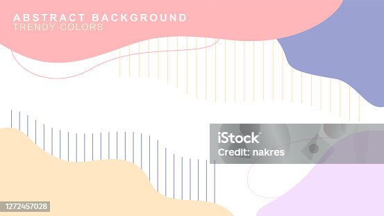 istock Abstract background with trendy colors and shapes. 1272457028