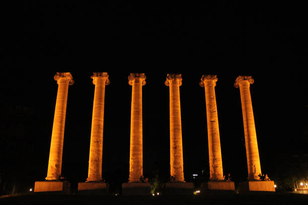 mizzou columns - columbia missouri imagens e fotografias de stock