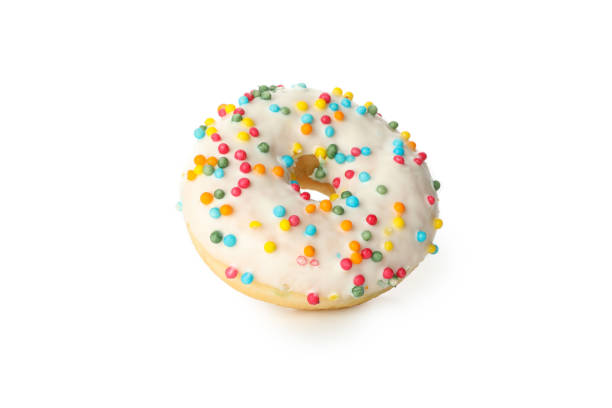 istock Tasty one donut isolated on white background 1272457691