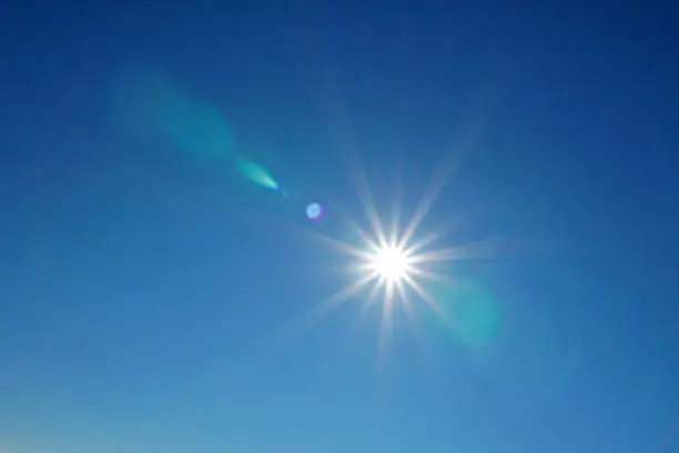 September 2020: Blue sky and sunbeam
