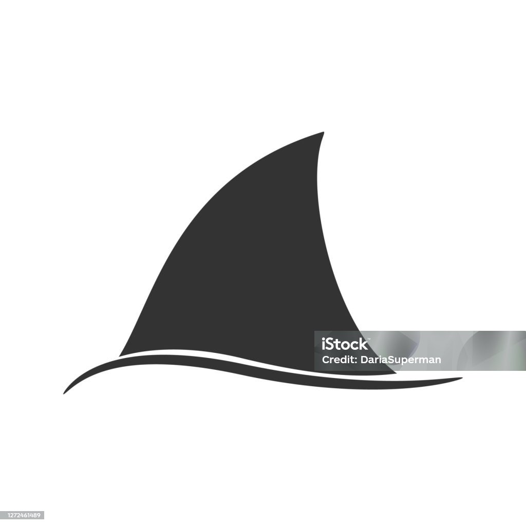 Fin Shape Vector Shark Fin From A Wave Vector Illustration Stock Illustration - Download ...