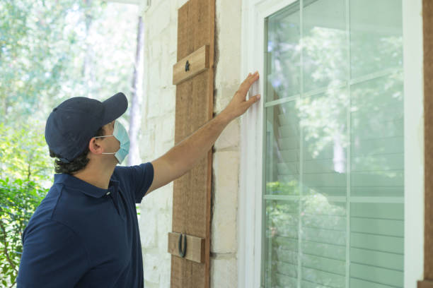 istock Inspector or blue collar workers examine building walls.  Outdoors. 1272461643