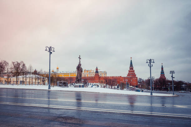 plac borovitskaya - panoramic international landmark national landmark famous place zdjęcia i obrazy z banku zdjęć