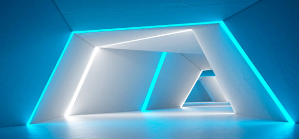 istock Futuristic Tunnel with Neon Lights 1272463739