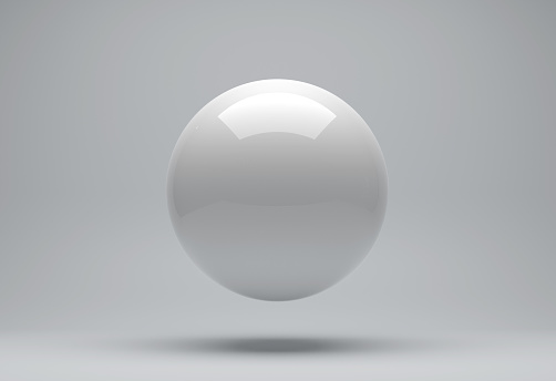 Esfera blanca 3d renderizado sobre fondo photo