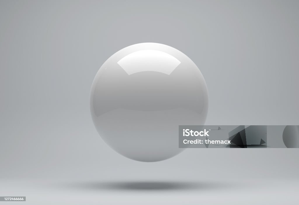 White sphere 3d render on background White sphere 3d render on background. Sphere Stock Photo