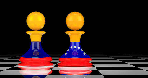 istock Columbia and Venezuela confrontation and relations concept. 3D rendering 1272468026