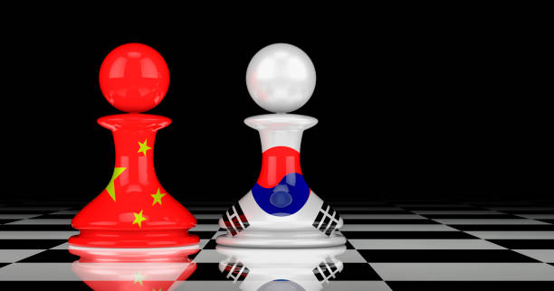 istock China and South Korea confrontation and relations concept. 3D rendering 1272468027