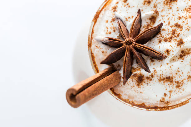 istock Top view of Christmas eggnog cocktail 1272468146