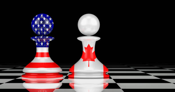 istock Canada and the United States relation concept. 3D rendering 1272468252