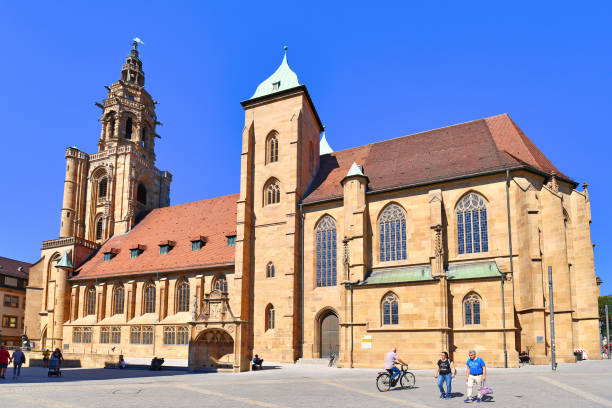 Heilbronn, Germany  Gothic hall church called St. Kilian's Church in city center of Heilbronn Heilbronn, Germany - September 2020: Gothic hall church called St. Kilian's Church in city center of Heilbronn, whose origin dates back to the 11th century. heilbronn stock pictures, royalty-free photos & images