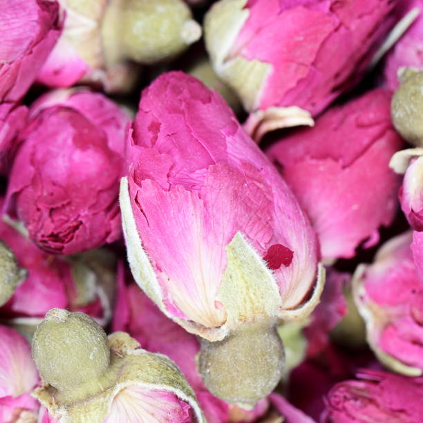 istock Background texture closeup of dried rosebuds 1272469561