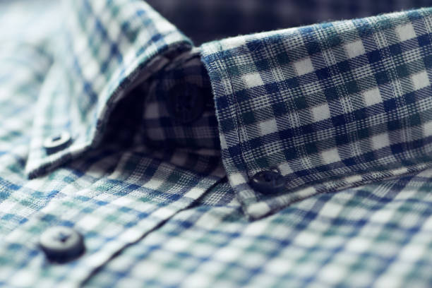 istock Close up of Men's checkered shirt. 1272474729