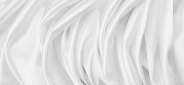 White silk fabric lines stock photo