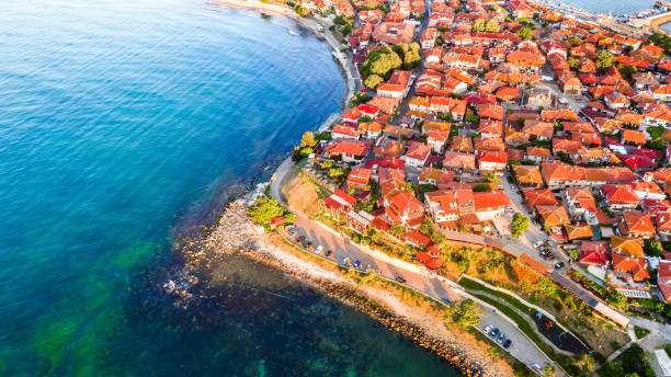istock Nesebar, Bulgaria - Aerial view Black Sea 1272477107