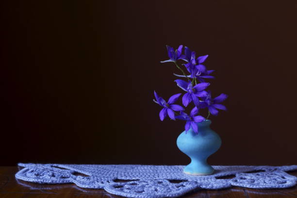 Background with purple wildflower, Forking larkspur, Consolida regalis
