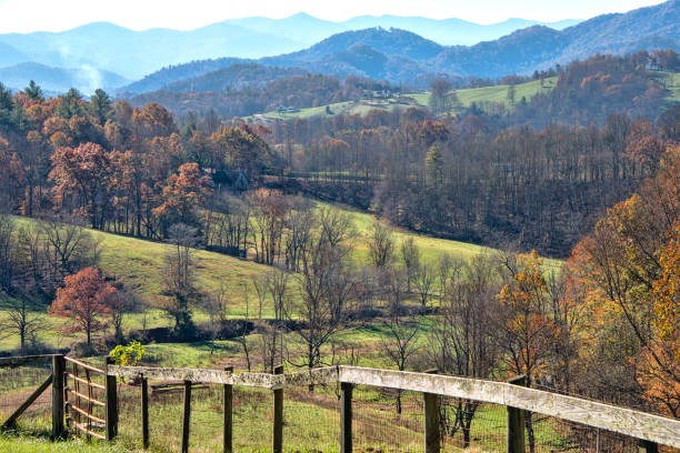 Autumn countryside in the mountains of North Carolina