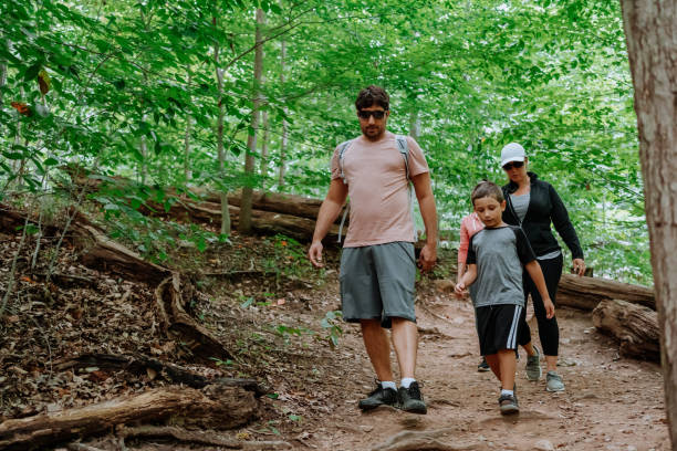 istock Family doing trail in summer 1272479957