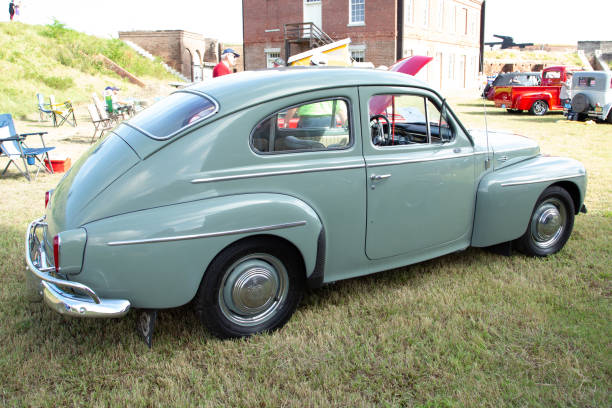 Fernandina Beach, FL / USA - September 22, 2018: 1960 Volvo PS-44 at a car show at Fort Clinch in  Fernandina Beach, Florida near Jacksonville.
