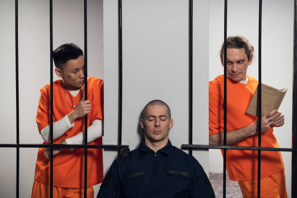 istock Two prisoners plan to attack a uniformed guard to escape from a maximum security prison 1272482029