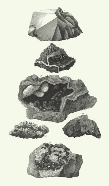 ภาพประกอบสต็อกที่เกี่ยวกับ “ประวัติศาสตร์วินเทจ, ควอตซ์, เส้นใยสีน้ําตาลเฮมาไทต์, ใยหิน, stilbite, แร่ดีบุกในหินแกรนิต, แร่ธาต� - asbestos mineral”