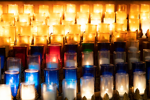 Candles in Sancturaire Sainte-Anne-De Beaupre-Quebec, Canada