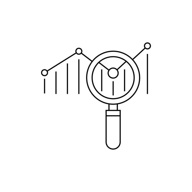 analyseliniensymbol - efficiency finance computer icon symbol stock-grafiken, -clipart, -cartoons und -symbole
