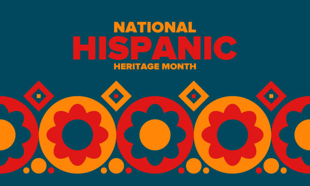 National Hispanic Heritage Month in September and October. Hispanic and Latino Americans culture. Celebrate annual in United States. Poster, card, banner and background. Vector illustration vector art illustration