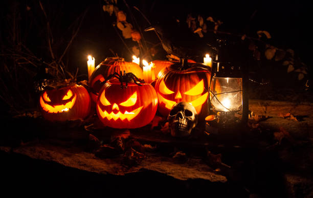 istock Halloween Jack-o-Lantern Pumpkins 1272494598