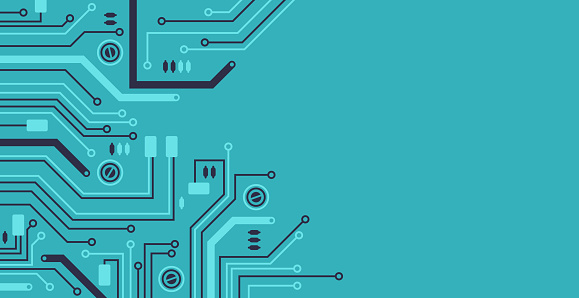 Circuit board computer technology computer circuit abstract banner.