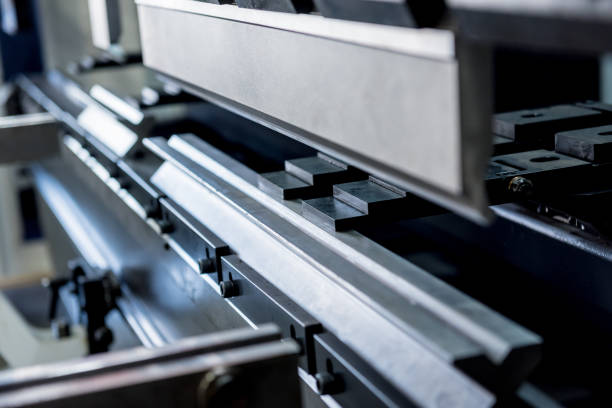 istock Modren hydraulic bending machine at metal manufactory 1272506575