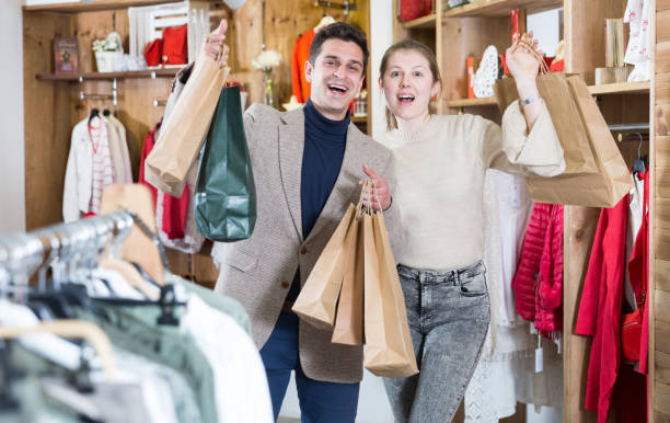 istock Couple is satisfied shopping 1272507962
