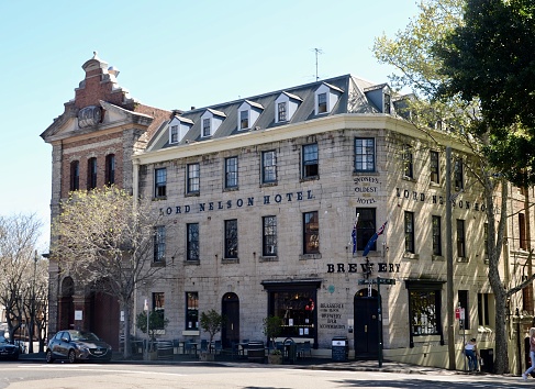 Lord Nelson Brewery Hotel on Kent Street, Millers Point, Sydney is heritage listed. The oldest working hotel in Sydney.
