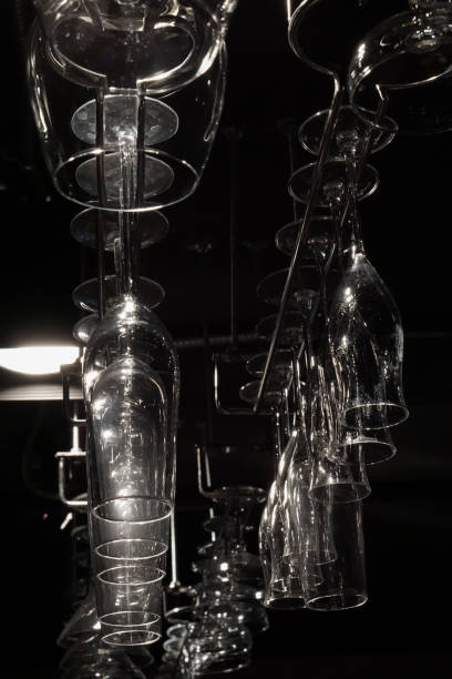 istock wine glass hanging on the bar 1272517339