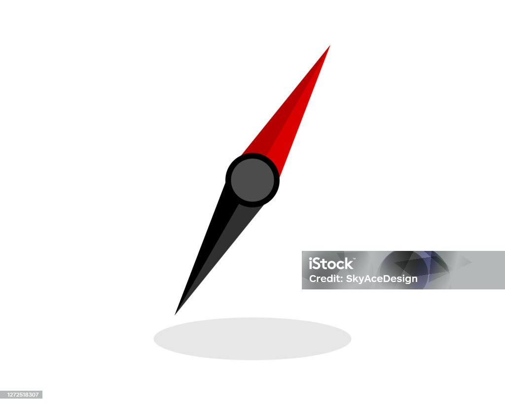 Simple Compass Red Simple Red And Black Compass Needle Stock Illustration - Download Image ...