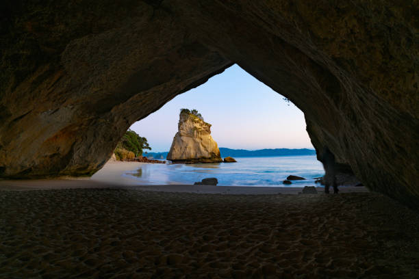 istock Sunrise at Cathedral Cove 1272519850